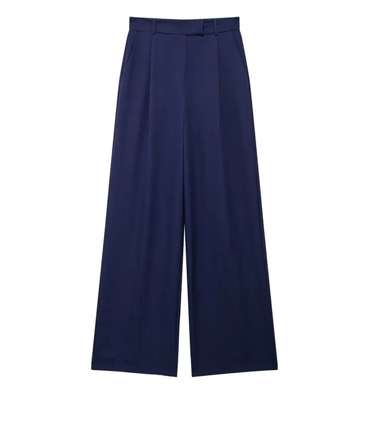 Avant Vintage Luxe Wide-Leg Trousers – Bold Colors, Effortless Style & Flattering Fit!